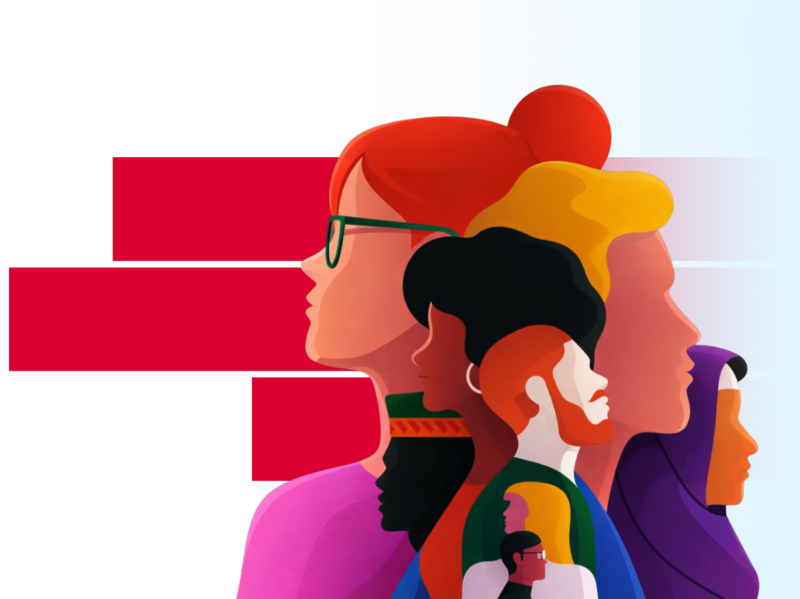 Meerdere personen van verschillende culturele achtergronden